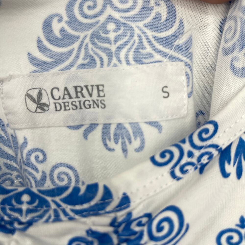 Carve Designs Blue and White Sleeveless Mini Dress - Picture 5 of 5